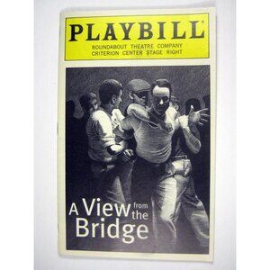 View from the Bridge Playbill 1998 Roundabout Robert LuPone Allison Janney